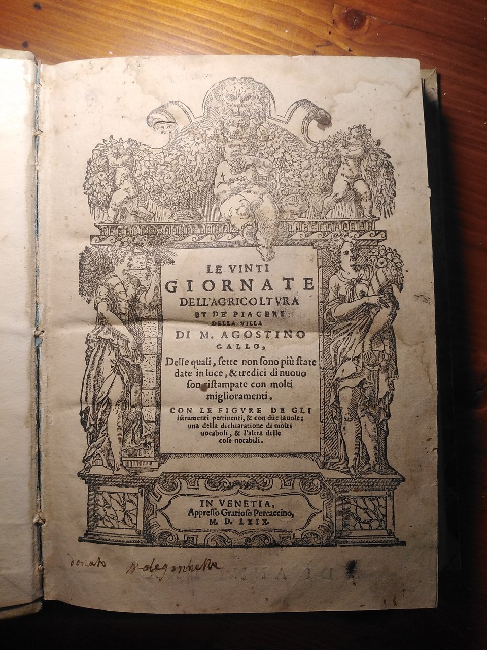 LE VINTI GIORNATE DELL'AGRICOLTURA ET DE' PIACERI DELLA VILLA DI …