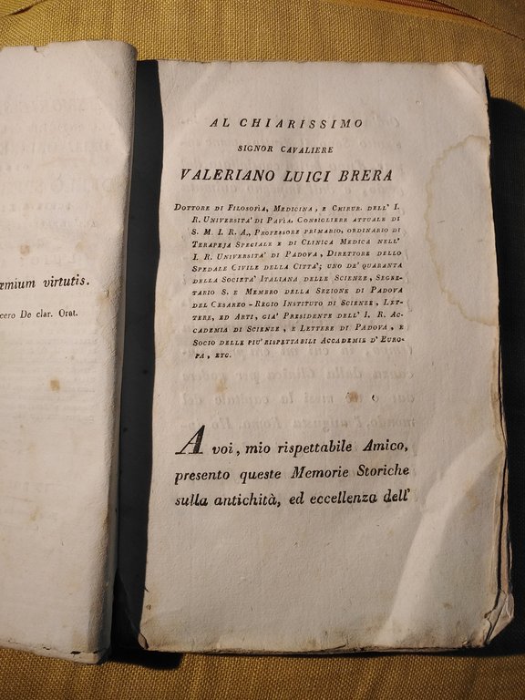 MEMORIE STORICHE SULL'ANTICHITÀ ED ECCELLENZA DELL'ORDINE AUREATO OSSIA DELLO SPERONE …