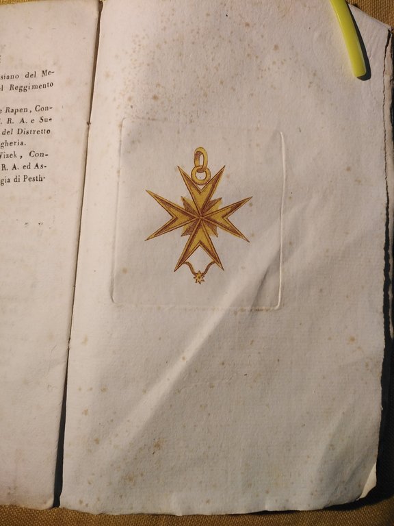 MEMORIE STORICHE SULL'ANTICHITÀ ED ECCELLENZA DELL'ORDINE AUREATO OSSIA DELLO SPERONE …