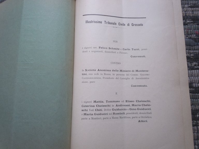 PER I SIGNORI SCHMITZ E TURRI CONTRO LA SOCIETA' ANONIMA …