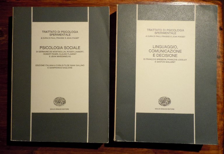 TRATTATO DI PSICOLOGIA SPERIMENTALE - 9 VOLUMI EINAUDI 1972-1979