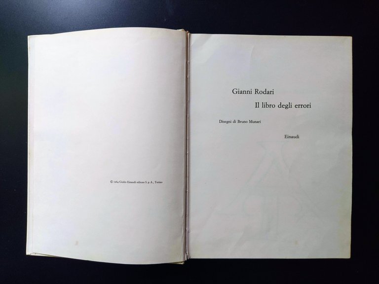 Il libro degli errori. Disegni di Bruno Munari.
