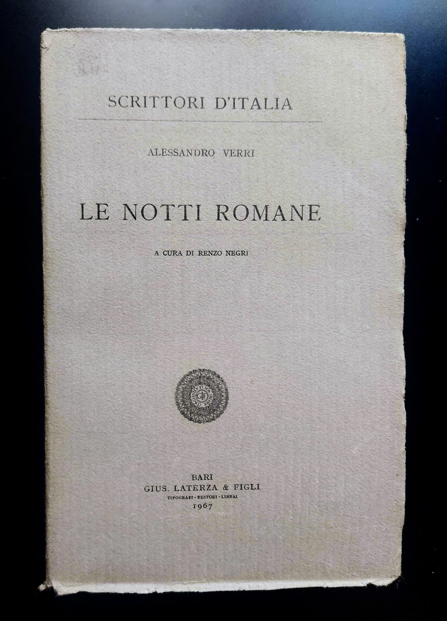 Le notti romane. A cura di Renzo Negri.