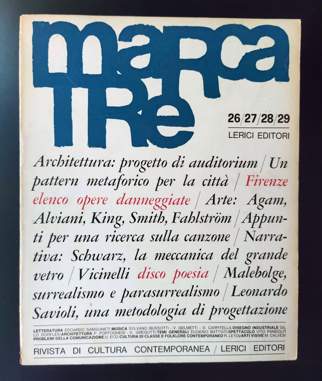 Marcatre. Rivista di cultura contemporanea. 26/27/28/29.
