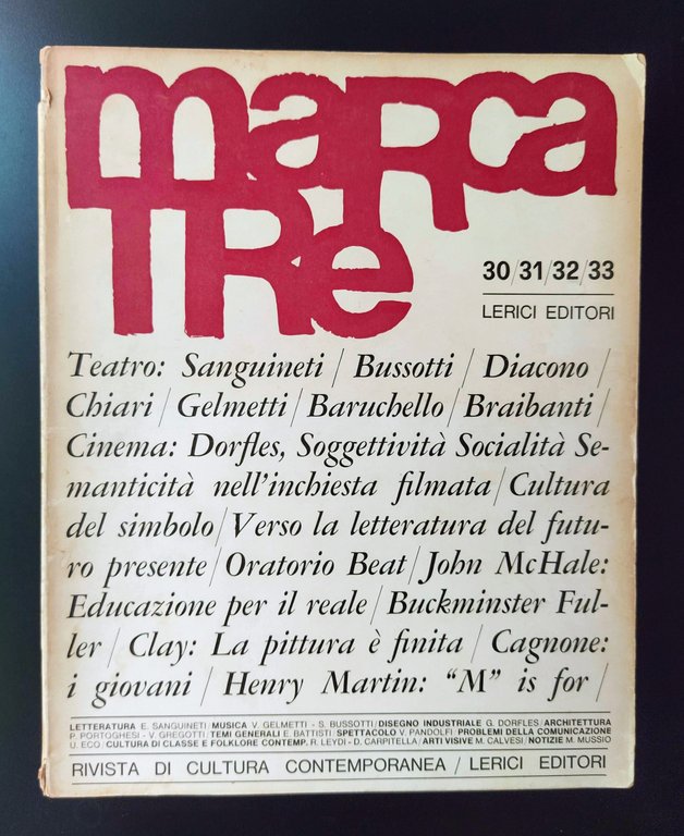 Marcatre. Rivista di cultura contemporanea. 30/31/32/33. | Immagine Gallery 1