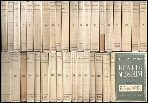 Opera omnia di Benito Mussolini. 36 volumi