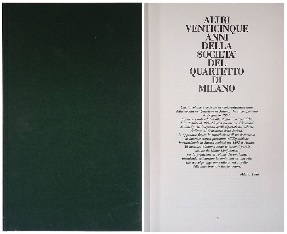 Altri venticinque anni della società del Quartetto di Milano | Immagine principale