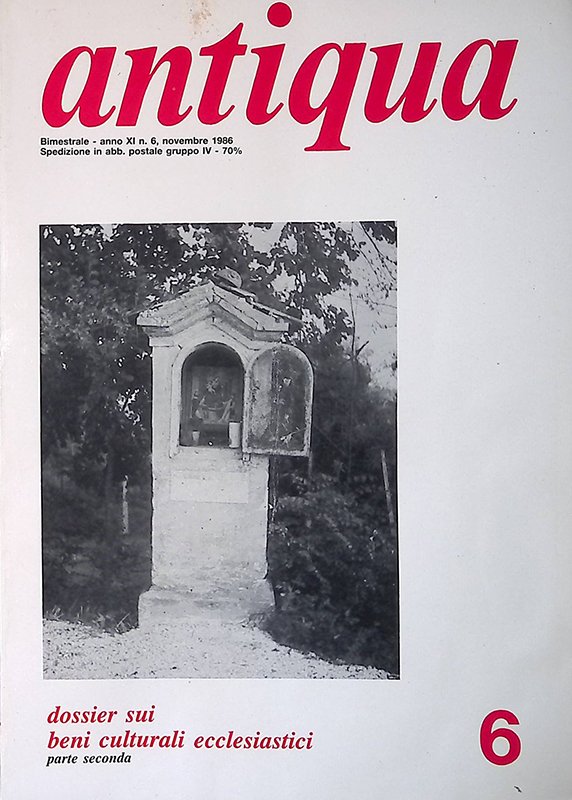 Antiqua. Anno XI n. 6 novembre1986. Dossier sui beni culturali … | Immagine principale
