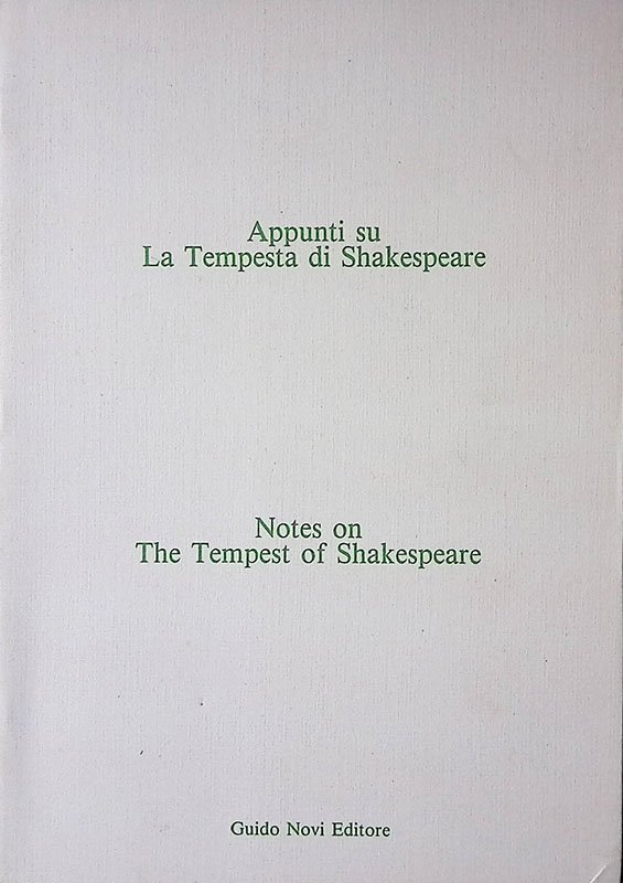 Appunti su La Tempesta di Shakespeare. Notes on The Tempest …