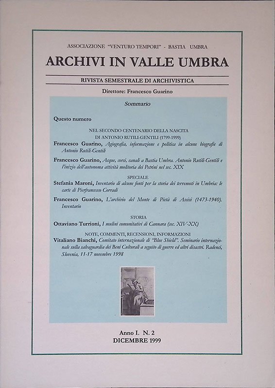 Archivi in Valle Umbra. Anno I. n. 2 dicembre 1999