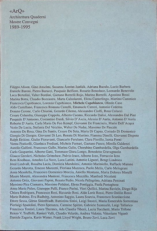 ArQ. Architettura Quaderni Mostre Convegni 1989-1995 | Immagine principale