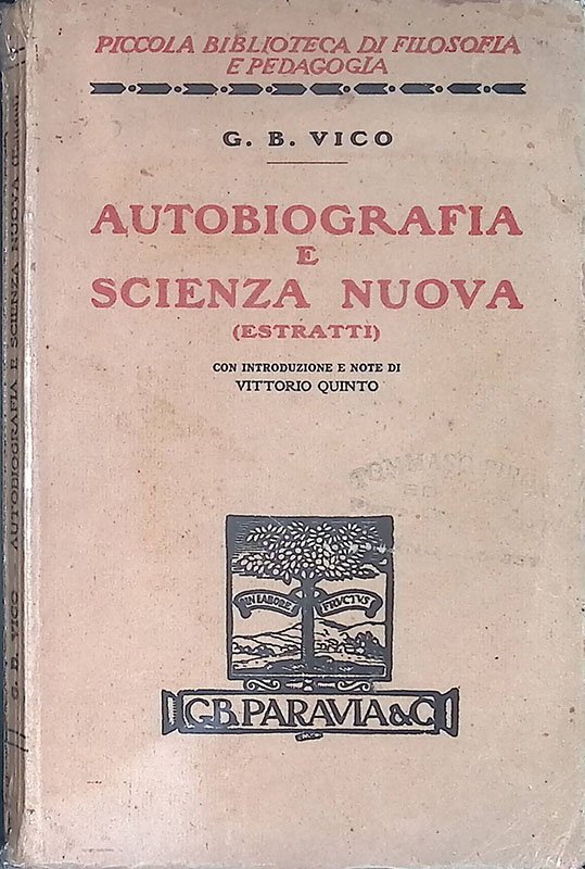 Autobiografia e scienza nuova. Estratti