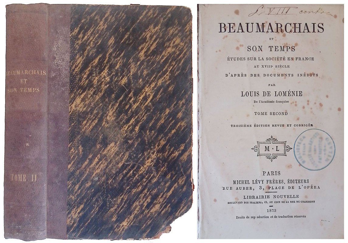 Beaumarchais et son temps. Etudes sur la société en France … | Immagine principale