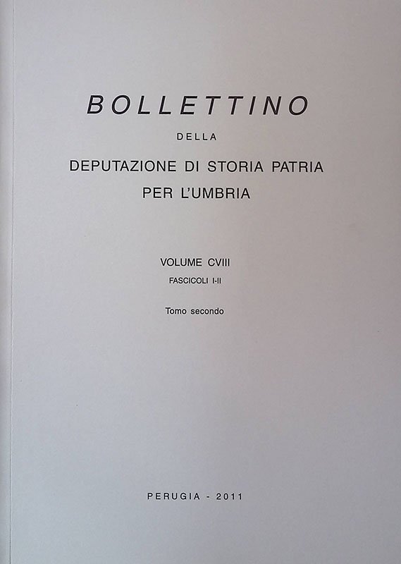 Bollettino della Deputazione di Storia Patria per l'Umbria. Volume CVIII. … | Immagine principale