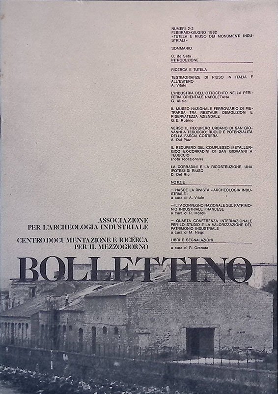 Bollettino n. 2-3 febbraio-giugno 1982. Tutela e riuso dei monumenti …