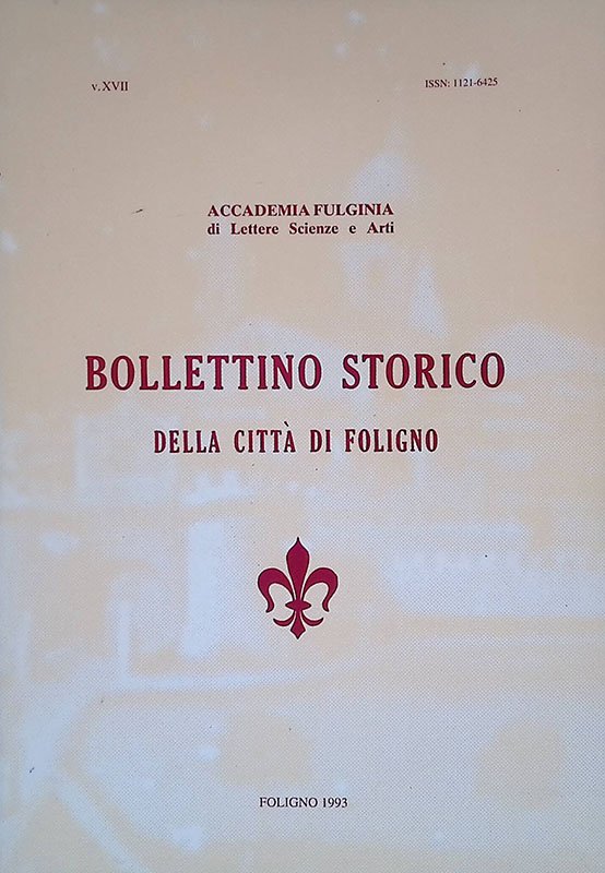 Bollettino storico della città di Foligno. Vol. XVII | Immagine principale