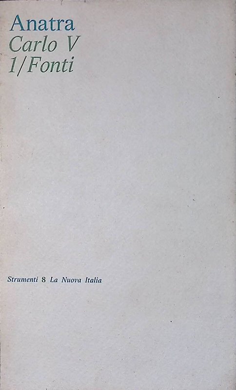Carlo V. 1 - Fonti