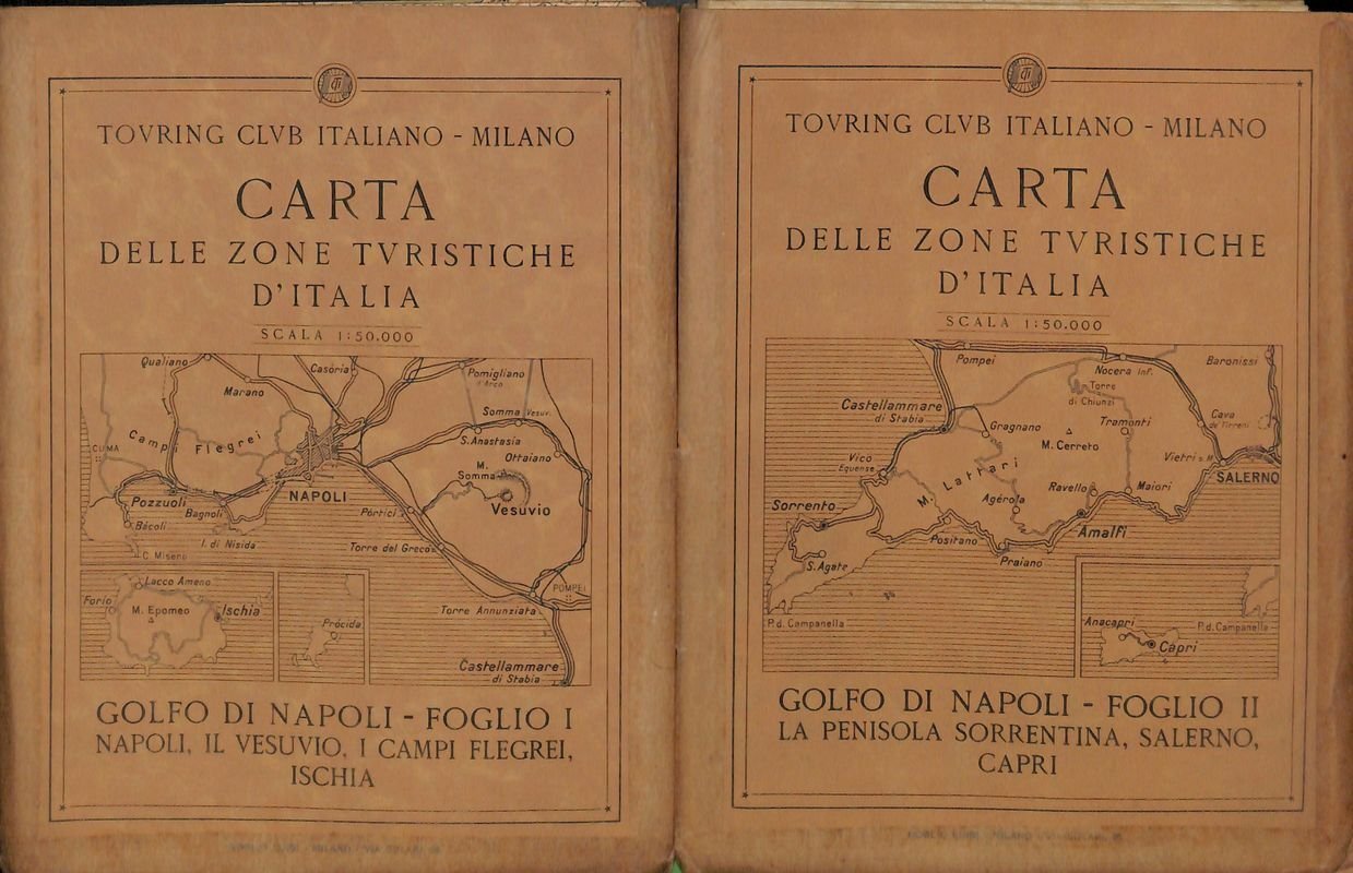 Carta delle zone turistiche d'Italia. Golfo di Napoli. Foglio I. …
