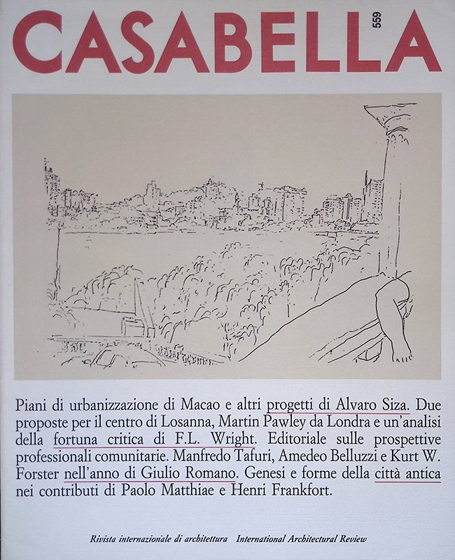 Casabella n. 559 - Luglio-Agosto 1989 | Immagine principale