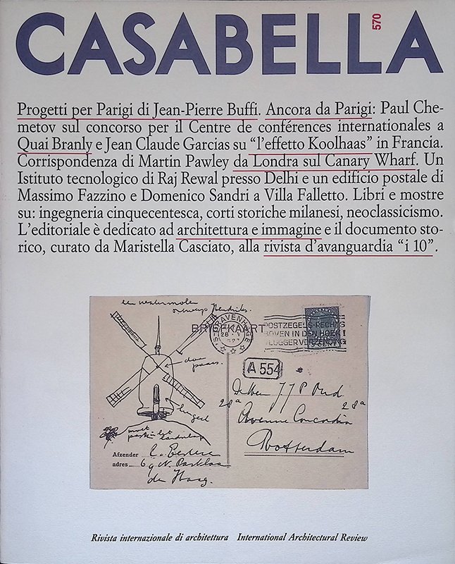 Casabella n. 570 - Luglio-Agosto 1990 | Immagine principale