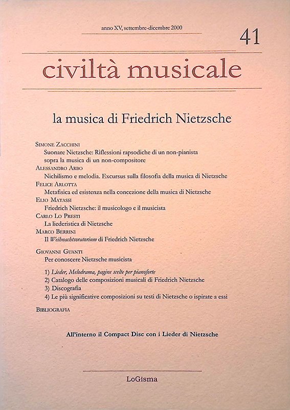 Civiltà musicale n.41. Anno XV settembre-dicembre 2000. La musica di …