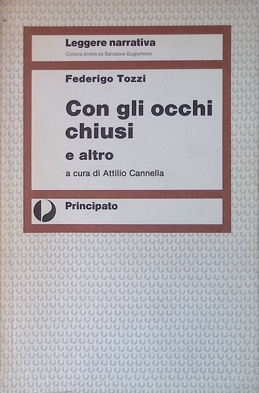 Con gli occhi chiusi e altro - Tozzi Federigo - … | Immagine principale