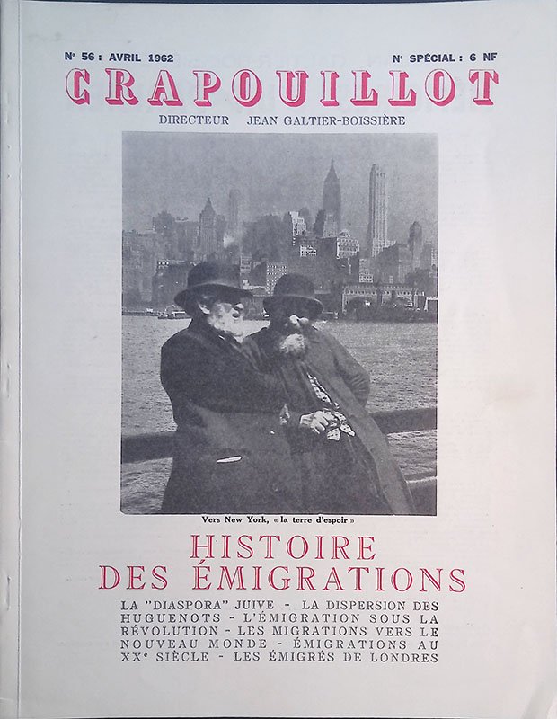 Crapouillot. N.56 Avril 1962. Histoire des emigrations