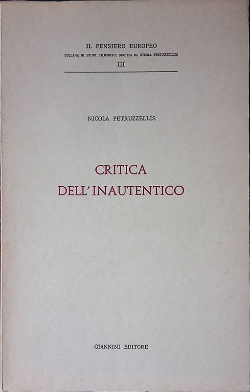 Critica dell'inautentico