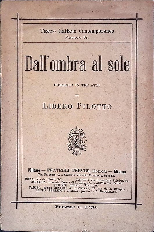 Dall'ombra al sole. Commedia in tre atti | Immagine principale