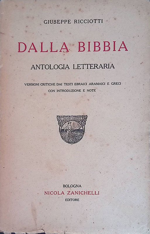 Dalla Bibbia. Antologia letteraria | Immagine principale