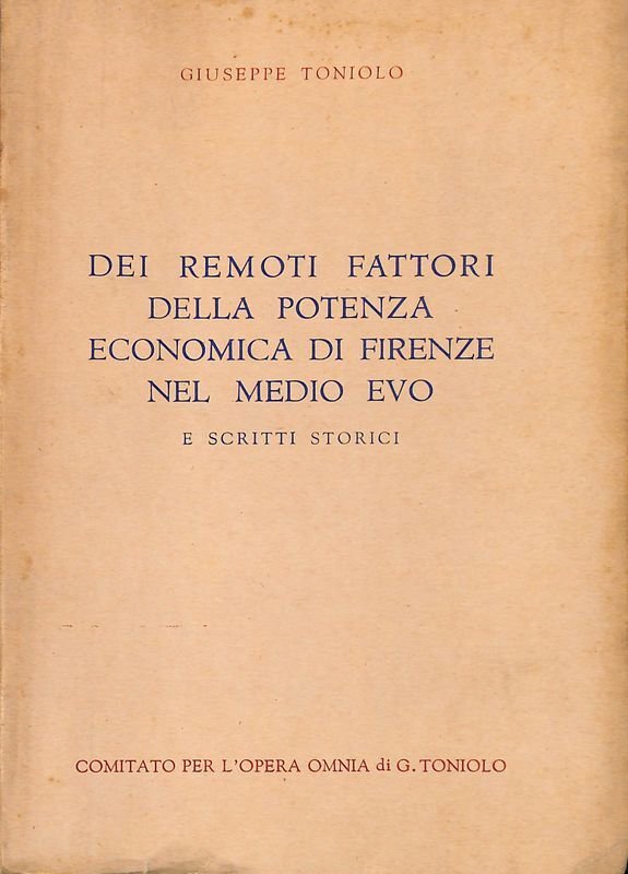 Dei remoti fattori della potenza economica di Firenze nel Medio … | Immagine principale