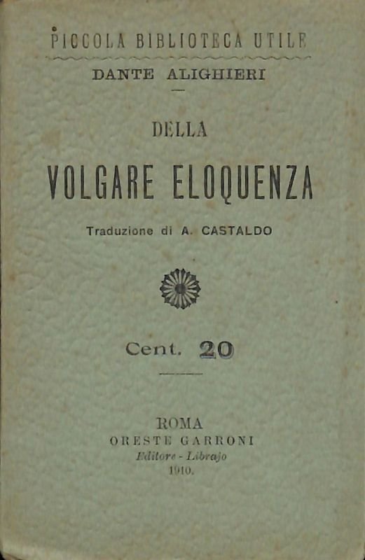 Della volgare eloquenza | Immagine principale