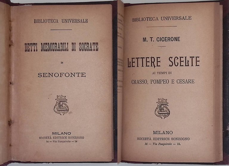 Detti memorabili di Socrate - Lettere scelte ai tempi di Crasso, Pompeo e Cesare