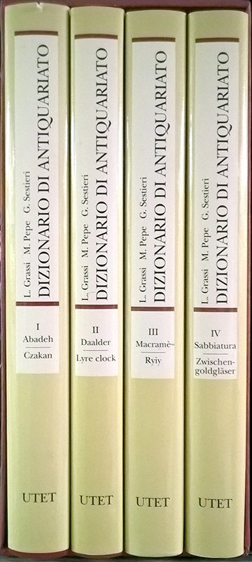 Dizionario di antiquariato. QUATTRO VOLUMI