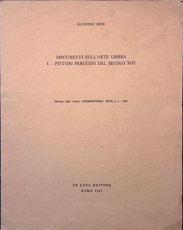 Documenti sull'arte umbra. I. Pittori perugini del secolo XIII - …
