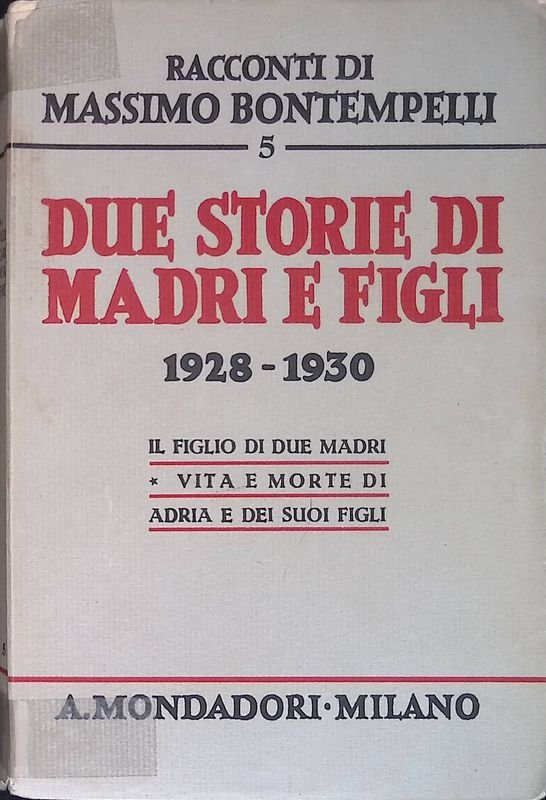 Due storie di madri e figli 1928-1930 | Immagine principale