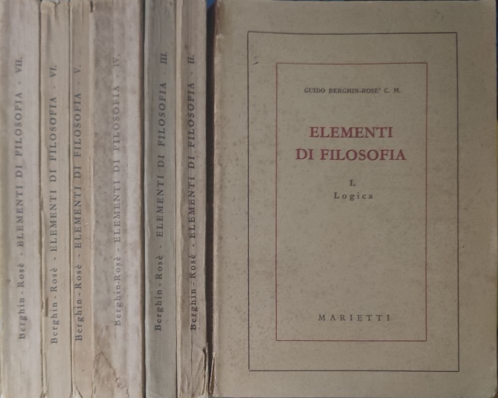 Elementi di filosofia. Vol. I-II-III IV-V-VI-VII