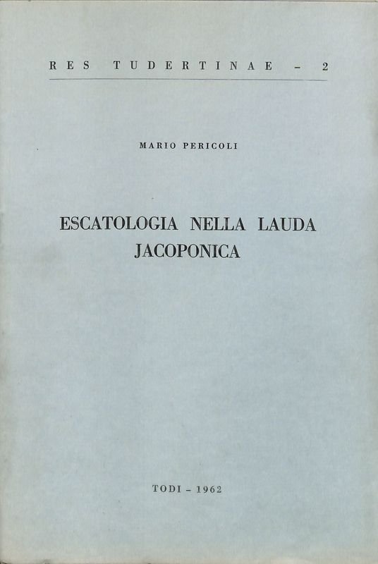 Escatologia nella Lauda Jacoponica