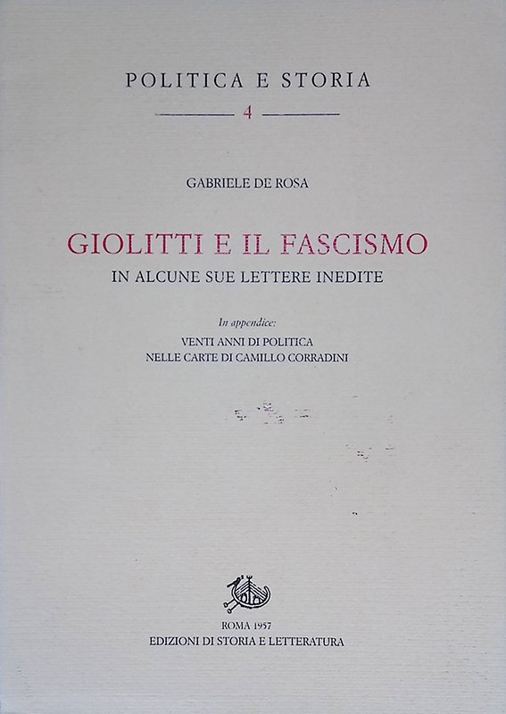 Giolitti e il fascismo in alcune sue lettere inedite | Immagine principale