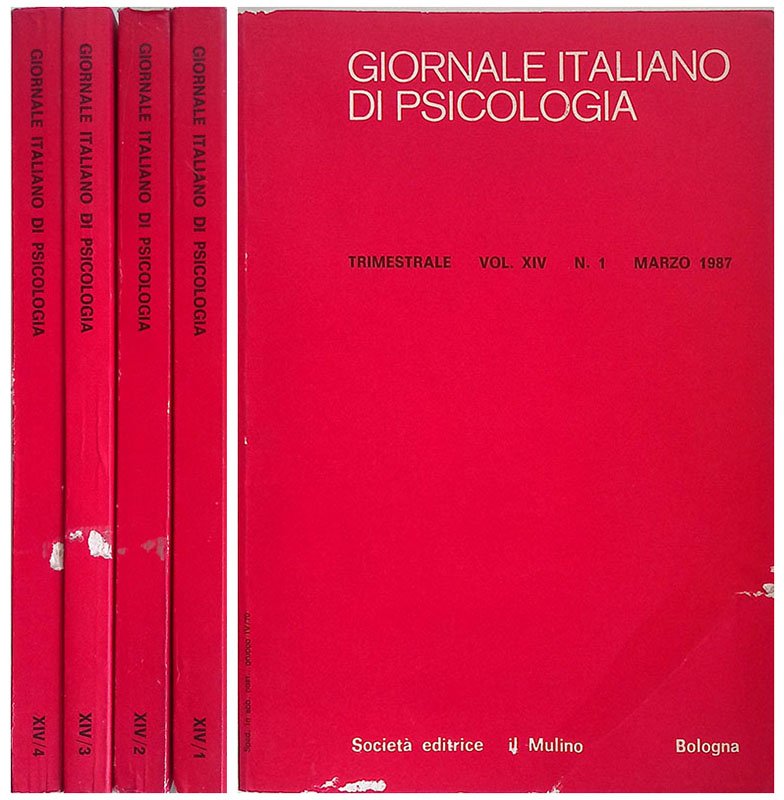 Giornale Italiano di Psicologia. Vol.XIV, n.1-2-3-4, 1987. 4 VOLUMI | Immagine principale