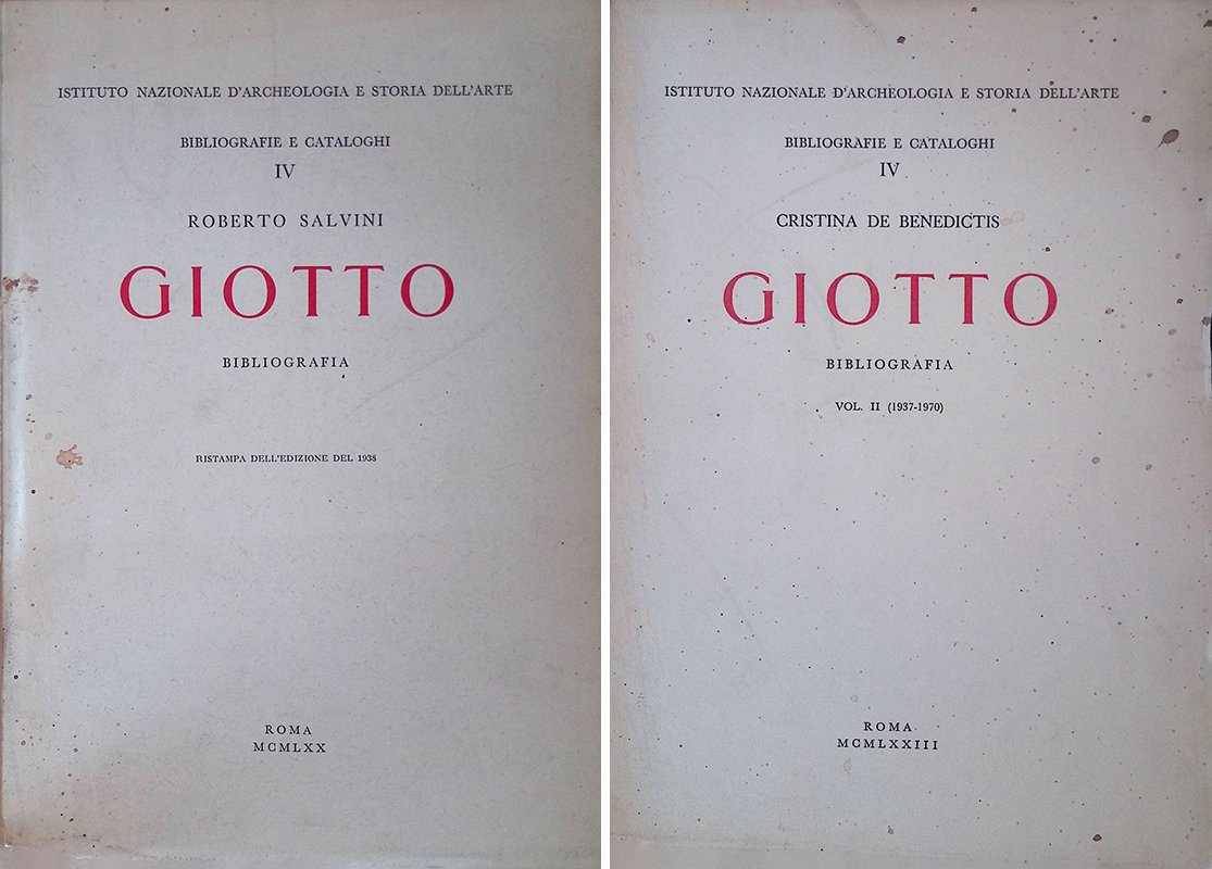 Giotto. Bibliografia. DUE VOLUMI