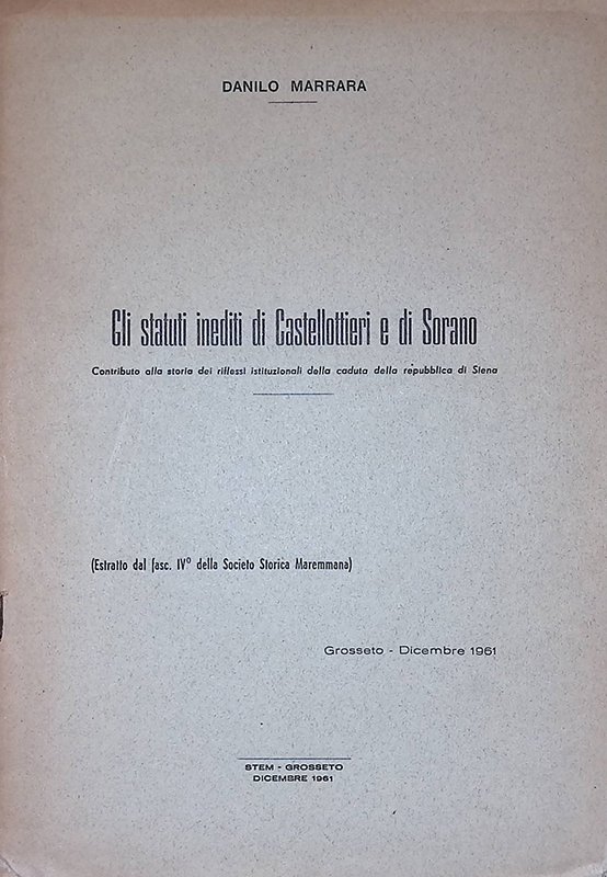 Gli statuti inediti di Castellottieri e di Sorano. Contributo alla … | Immagine principale