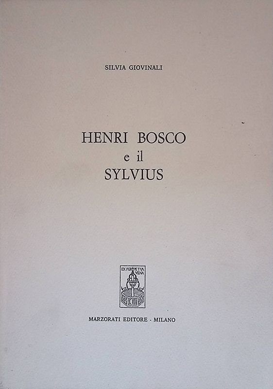 Henri Bosco e il Sylvius | Immagine principale