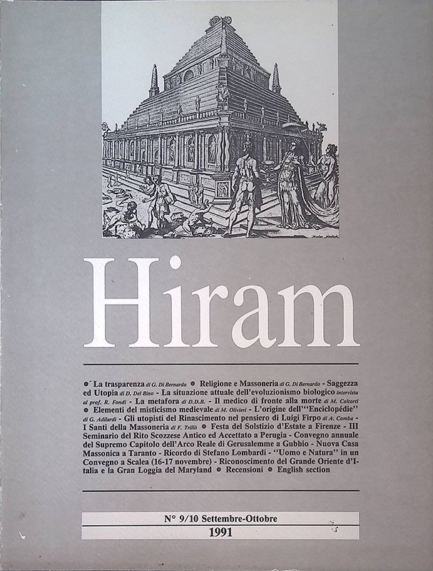 Hiram. N.9-10 settembre-ottobre 1991. Nuova serie | Immagine principale