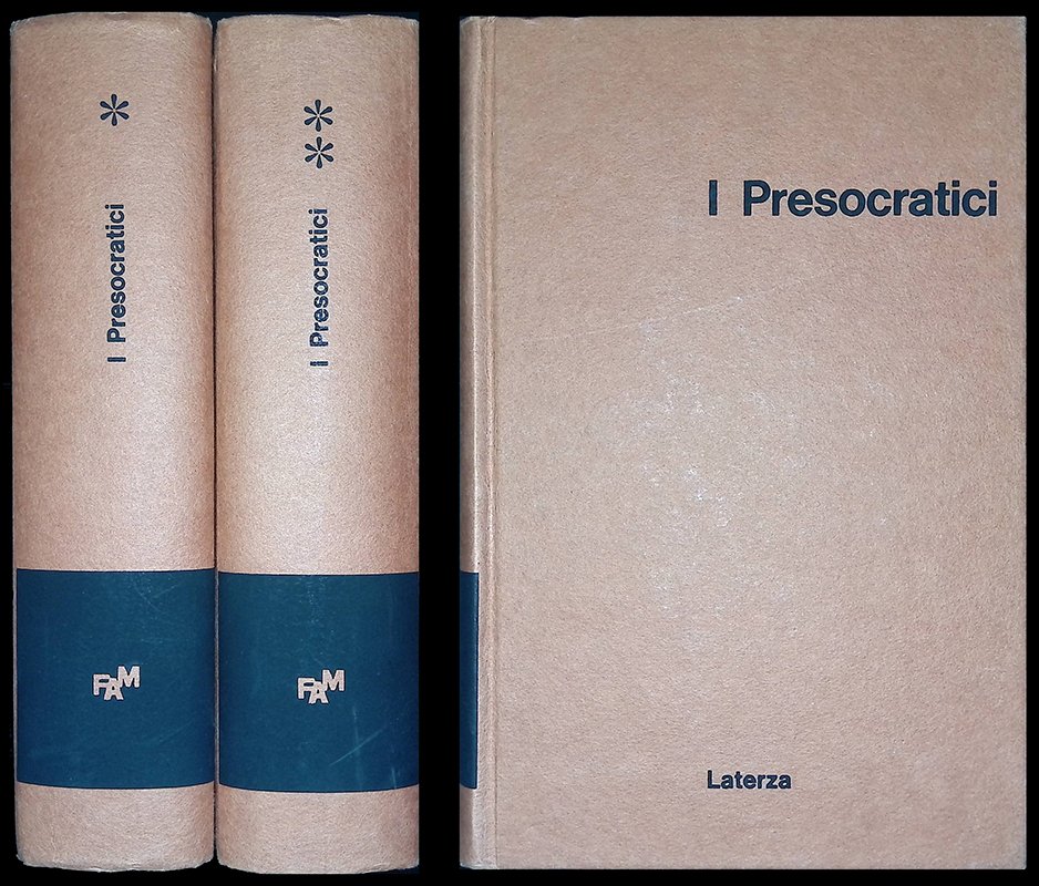 I Presocratici. Testimonianze e frammenti. DUE VOLUMI | Immagine principale