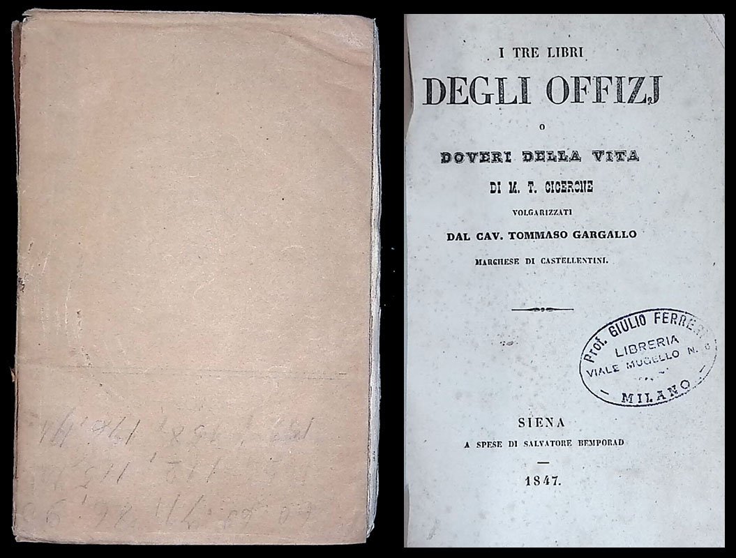 I Tre Libri degli Offizj. O Doveri della vita | Immagine principale