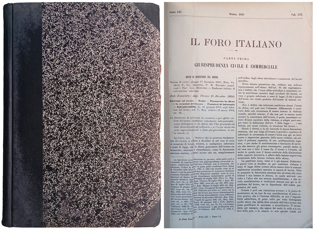 Il Foro Italiano. Raccolta generale di giurisprudenza Vol. LII - …