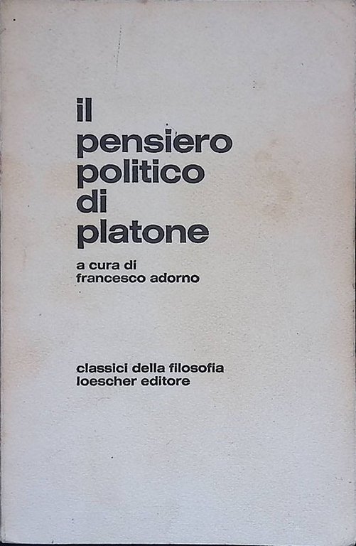 Il pensiero politico di Platone