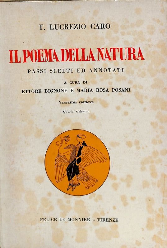 Il poema della natura. Passi scelti ed annotati