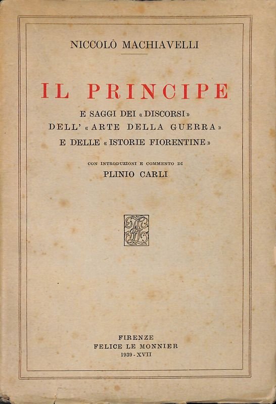 Il principe e saggi dei discorsi dell'arte della guerra e … | Immagine principale